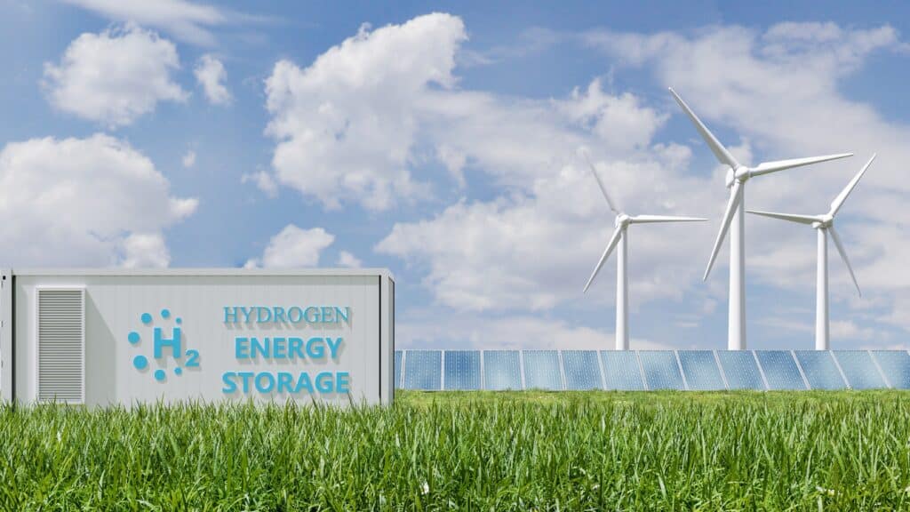 Hydrogen energy storage Shutterstock #2306257173