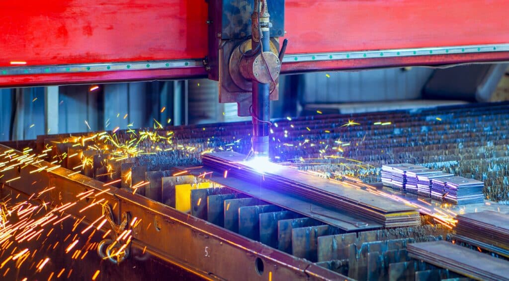 High-precision laser cutting iron, Shutterstock ID#2416556695